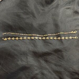 Gold Plated 925 Butterfly Anklet Set